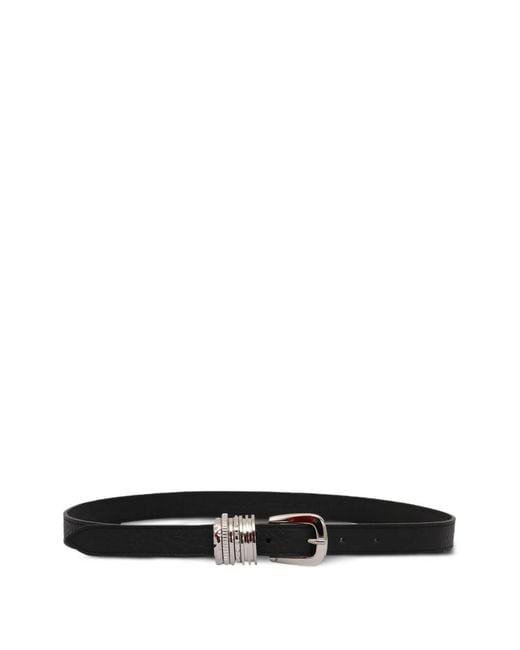 Orciani White Ring-Buckle Leather Belt
