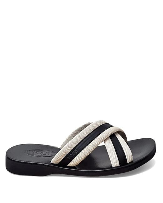 Tod's Black Criss-Cross Sandals for men