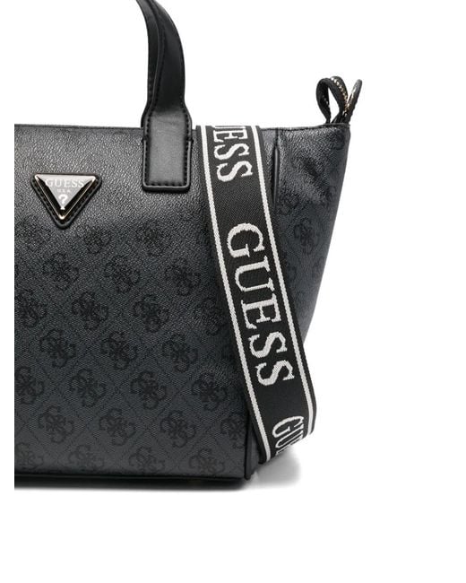 Guess Black Small Patterned Tote Bag
