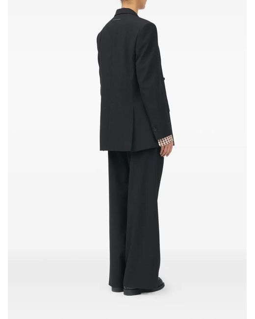 MM6 by Maison Margiela Black Wool-Blend Suit Jacket