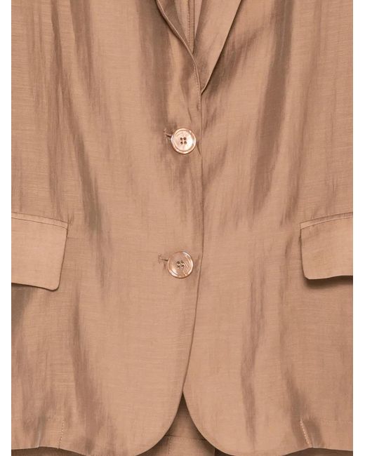 SOLOTRE Brown Single-Breasted Blazer