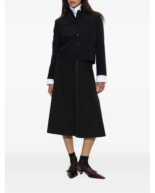 Marni Black Single-Vent Cropped Blazer