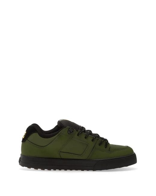 DC Shoes Green Water-Resistant Logo-Patch Sneakers