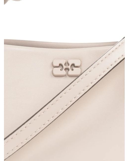 Ganni Natural Mini Bou Tote Bag