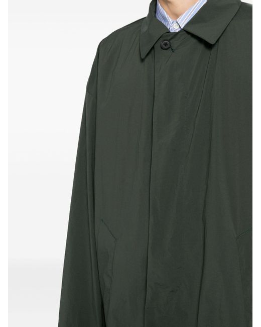 Kolor Green Button-up Trench Coat for men