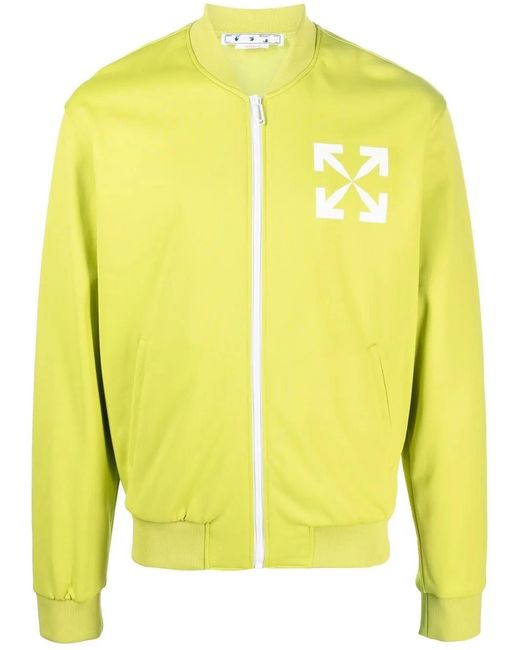 Off-White c/o Virgil Abloh Yellow Arrow-Print Track Jacket for men