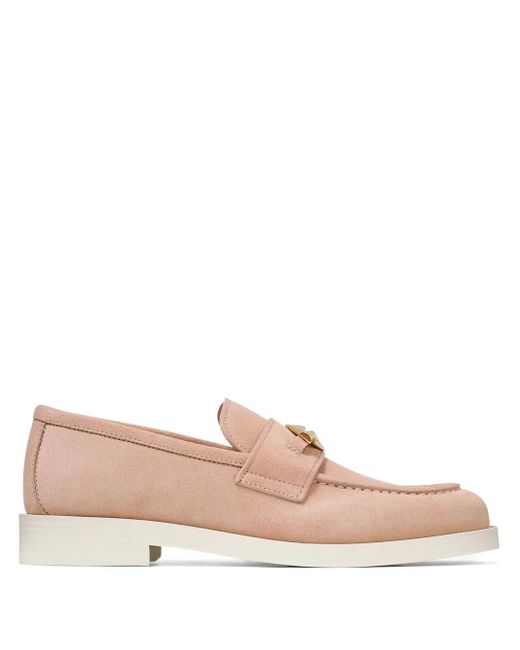 Jimmy Choo Maddie Diamond Loafers in het Pink