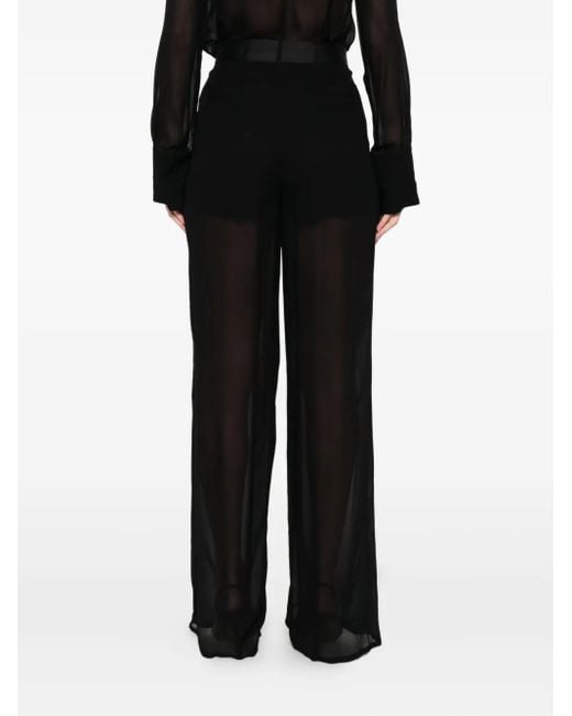 SIMONA CORSELLINI Black Pleated Trousers