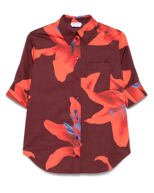 Alexander McQueen フローラル シャツ Red