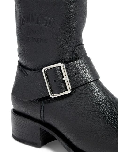 DSquared² Black Harley Ankle Boots for men