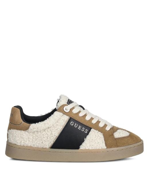 Guess Brown Jrone Faux Fur Sneaker