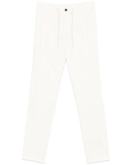 Eleventy White Drawstring Trousers for men