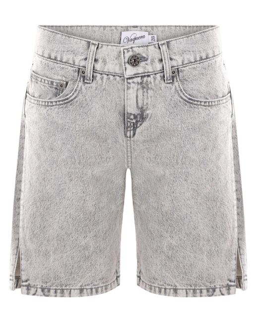 Pantalones vaqueros cortos con abertura lateral VAQUERA de color Gray