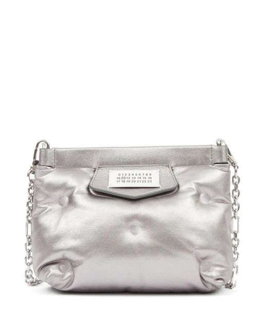 Maison Margiela Gray Mini Glam Slam Carpet Clutch Bag