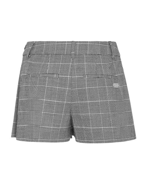 Philipp Plein Gray Check-Pattern Skort