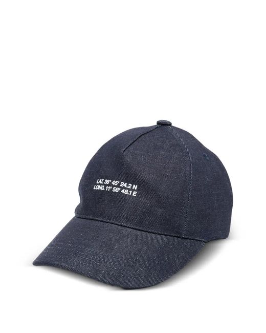 A.P.C. Blue Contrast-Logo Baseball Cap