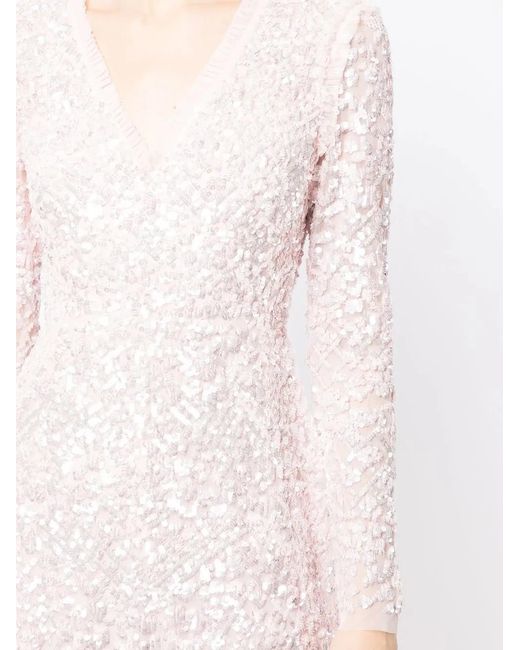 Needle & Thread Pink Isabella Sequin-Embellished Dress