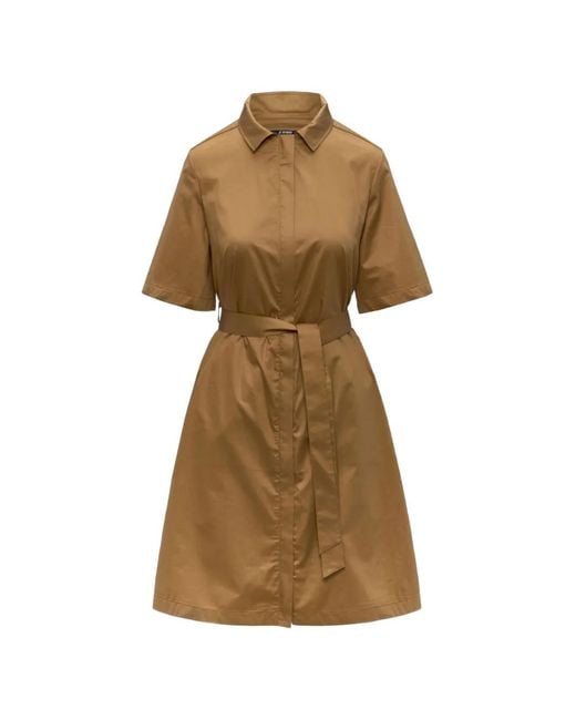 K-Way Natural Nouaille Belted Mini Dress