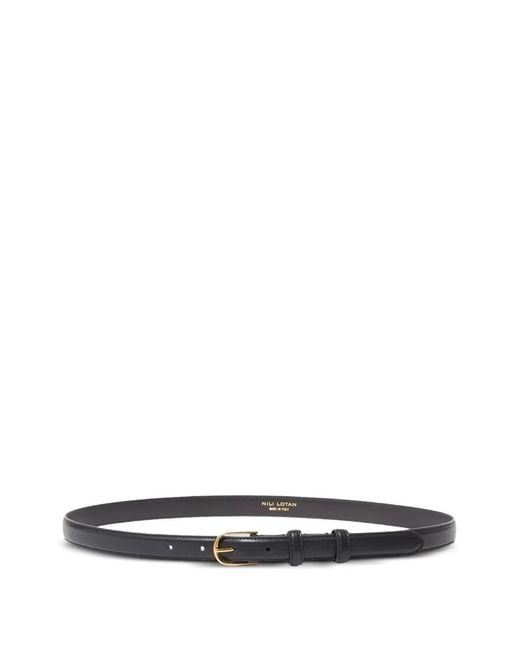 Nili Lotan White Leather Buckle Belt