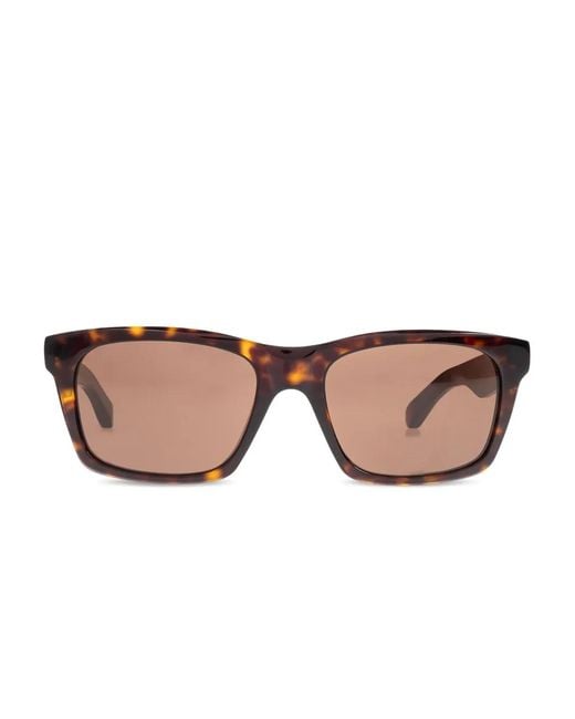 Balenciaga Brown Tortoiseshell Rectangle Sunglasses for men