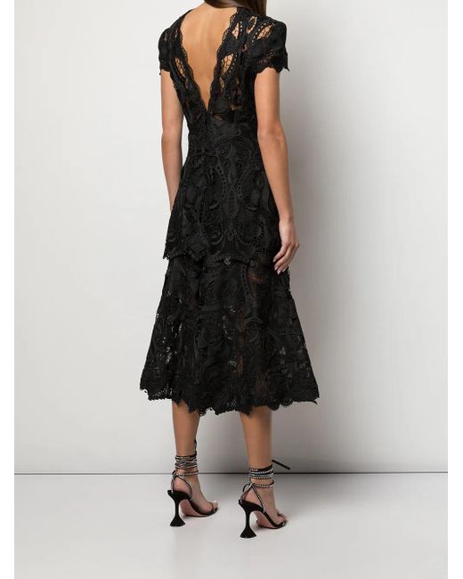Jonathan Simkhai Black Cut Out-Detail Midi Dress