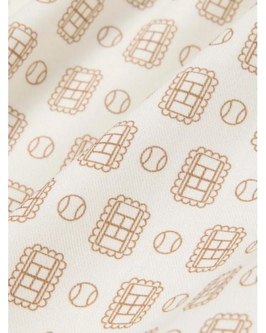 Lacoste White Tennis-Print Shorts for men
