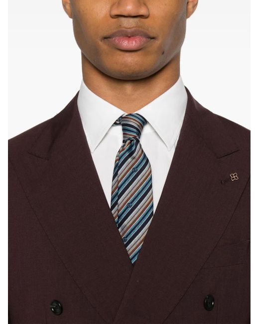 Traje con doble botonadura Tagliatore de hombre de color Purple