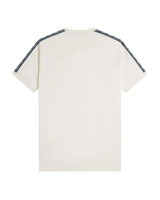 Fred Perry T-Shirt mit Logo-Streifen in White für Herren