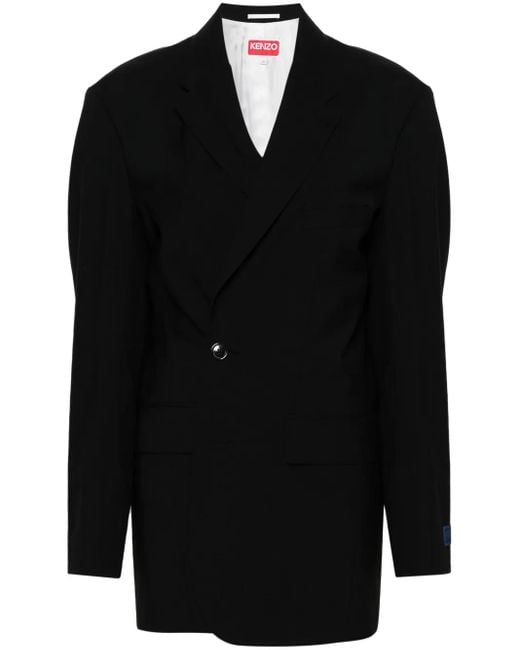KENZO テーラード ダブルジャケット Black
