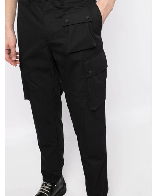 Belstaff Black Straight-Leg Cargo Trousers for men