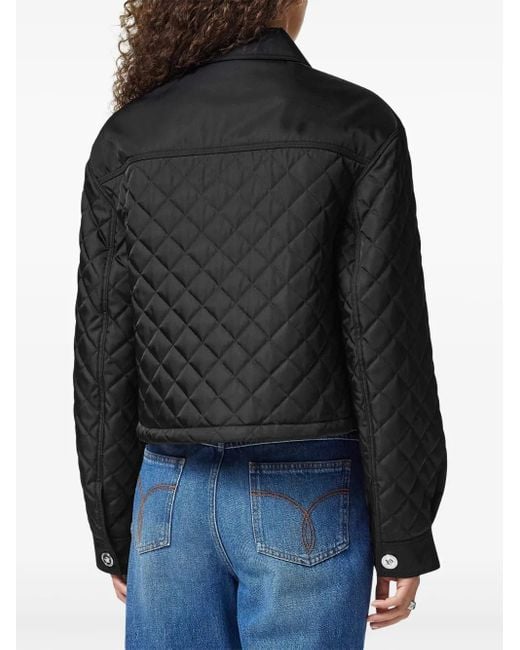 Versace Black Quilted Blouson Jacket