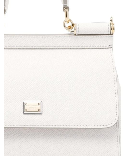 Dolce & Gabbana White Small Sicily Handbag