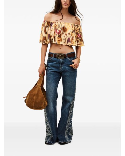 Ba&sh Yellow Blouse Manthea