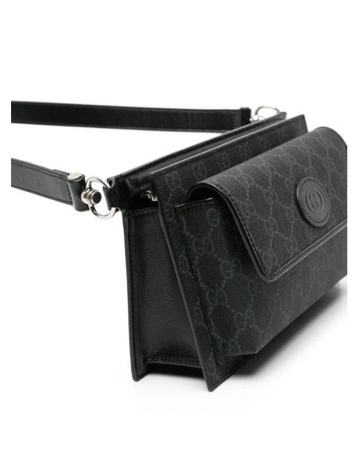Riñonera GG con GG Entrelazada Gucci de hombre de color Black
