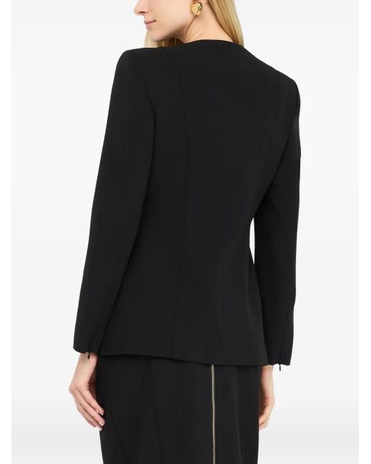 Liu Jo Black V-Neck Zip-Front Jacket
