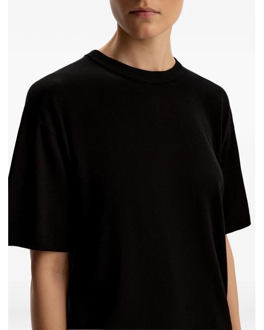 12 STOREEZ Black Crew-Neck T-Shirt