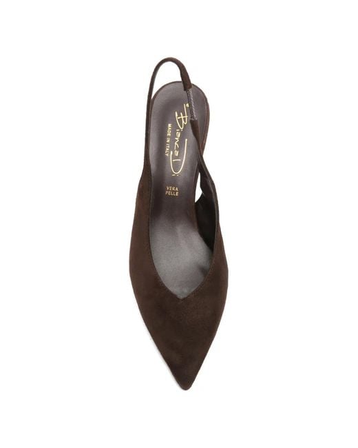 BIANCADI Brown Slingback Pumps