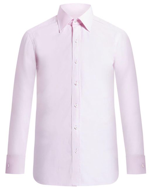 Tom Ford Pink Cotton Poplin Shirt for men