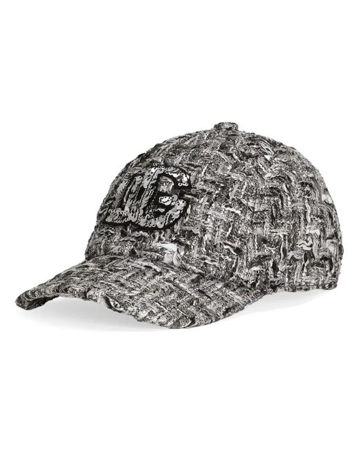 Cappello in tweed con filo lurex di Dolce & Gabbana in Gray