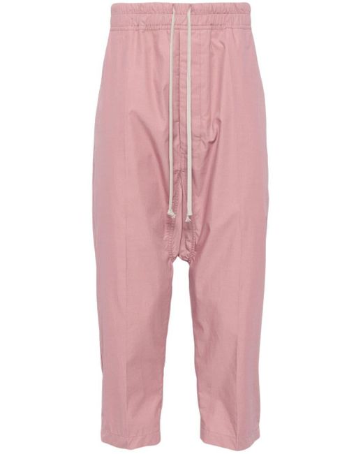 Pantaloni con cavallo basso di Rick Owens in Pink da Uomo