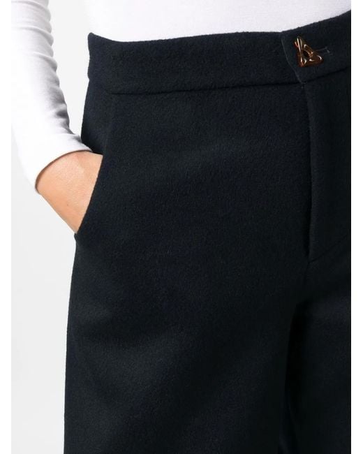 Aeron Blue Wide-Leg Wool Trousers