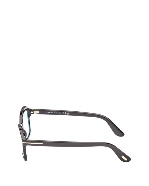Tom Ford Black Rectangle-Frame Glasses