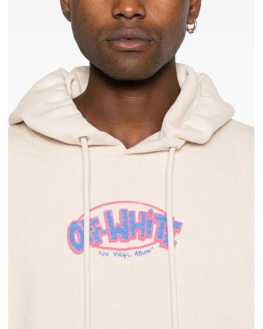 Off-White c/o Virgil Abloh Pink Arrows-Print Hoodie for men