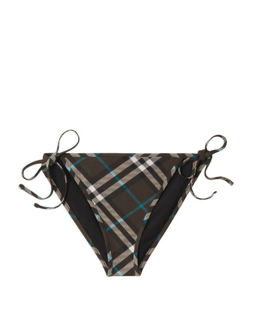 Burberry Black Check-pattern Bikini Bottoms