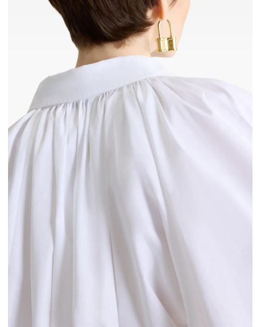 Patou White Bluse aus Popeline