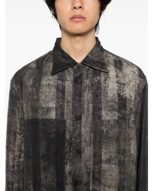 Ziggy Chen Gray Printed Shirt for men