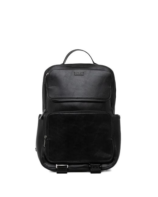 Guess Black Zip-Fastening Backpack for men