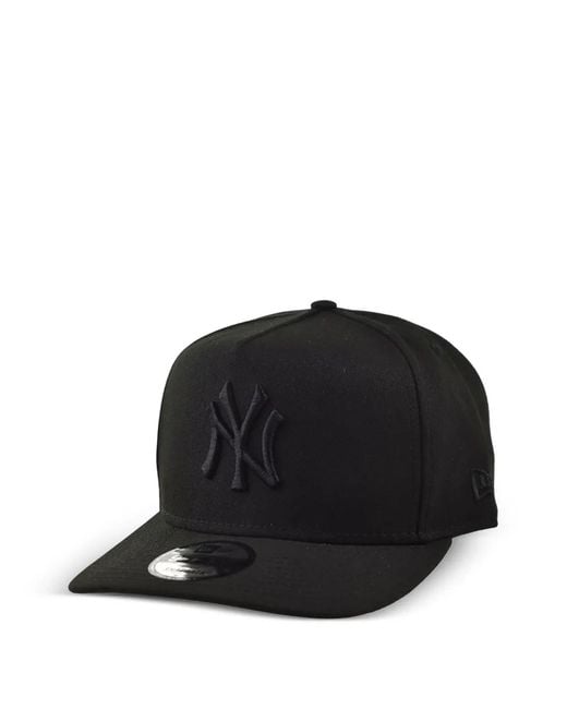 KTZ Black 9Fifty New York Yankees A-Frame Snapback Cap for men