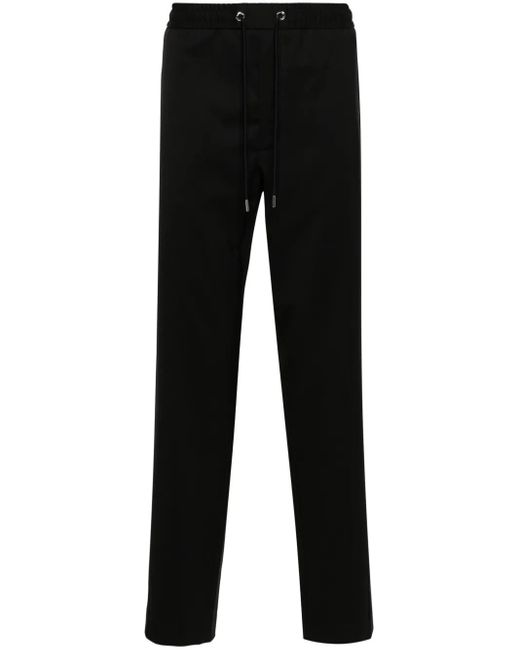 Moncler Black Logo-Embroidered Track Pants for men