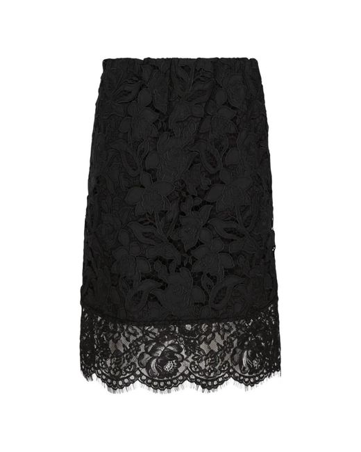 N°21 Black Floral Lace Pencil Skirt